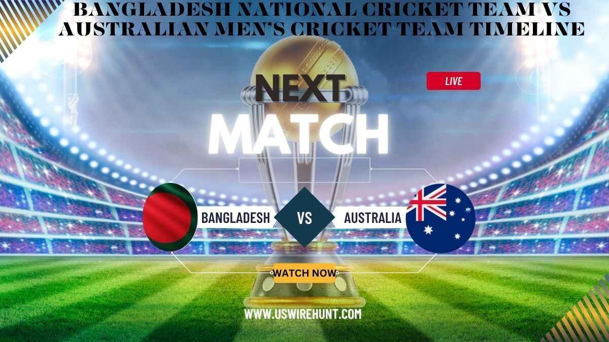 Bangladesh National Cricket Team vs Australian Men’s Cricket Team Timeline